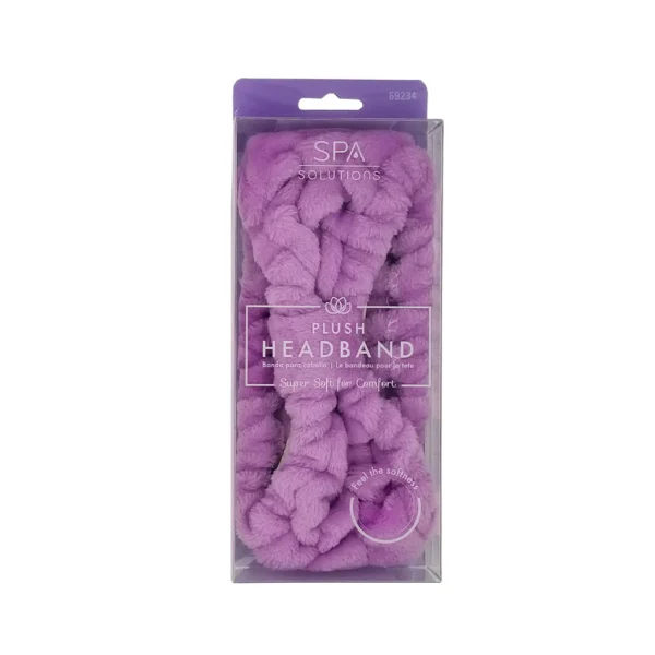 Spa Solutions Plush Headband - Lavender