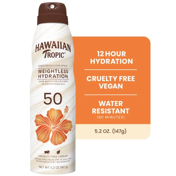 Hawaiian Tropic Weightless Sunscreen Spray SPF50 - Image 2